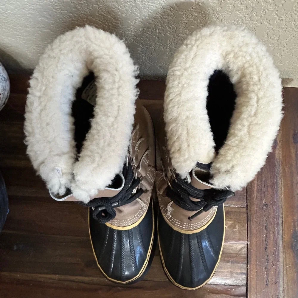 Vintage Sorel Kaufman Caribou Pac Boots Made Canada Approx Men 9 Wool Lined READ
